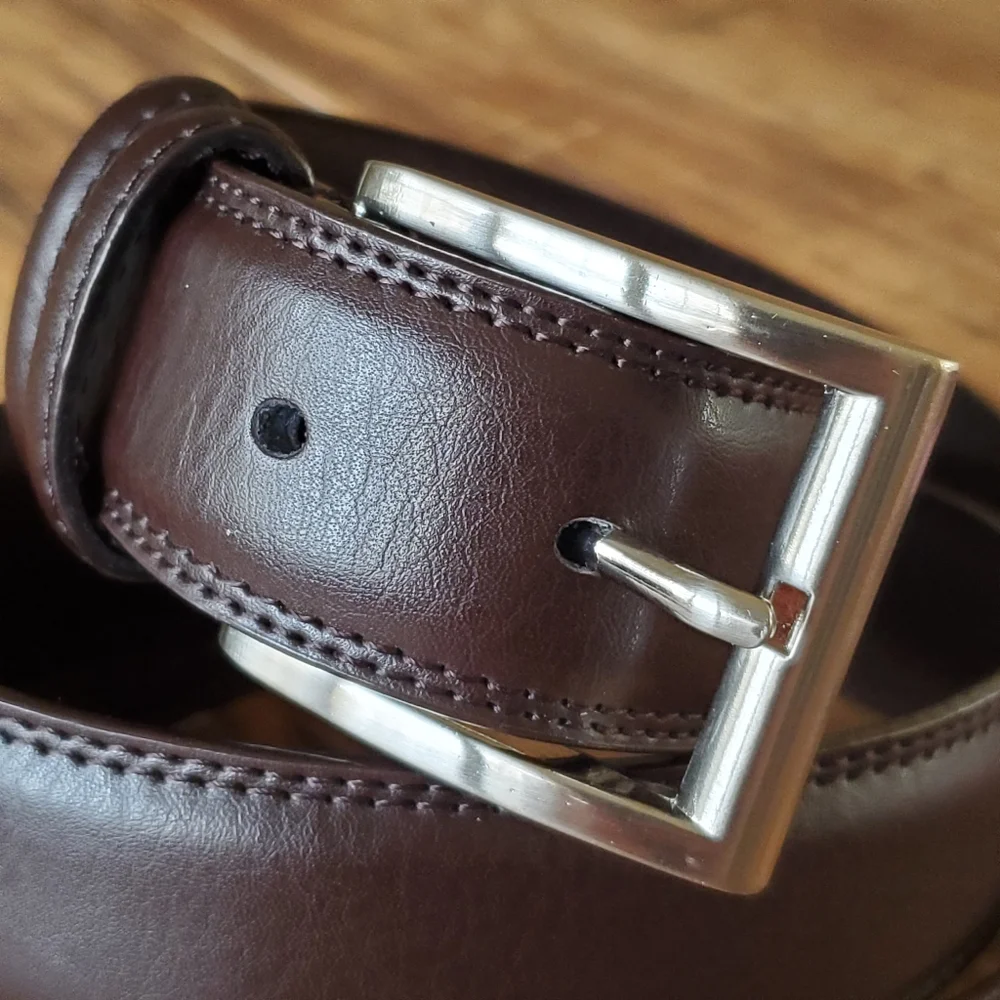 Florsheim Men's Dark Brown Leather Dress Belt Size 42